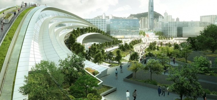 THE NEW HONG KONG RAILWAY STATION